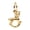 Golden Rocking Unicorn, variant on 925 Sterling Silver Two-Tone Pacifier Shape Dangle Charm for Bracelet Charms Bangle Pendant Jewelry