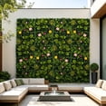 thumbnail image 5 of Artificial Hedge Fence Panel, Faux Greenery Privacy Screen Expandable Leaf Trellis for Balcony Patio Garden Wall Decor, Green, 5 of 6