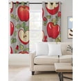 thumbnail image 2 of Red Apples Blackout Curtains for Bedroom Living Room Darkening Curtains 84 Inch Length 2 Panels Set Modern Art Watercolor Window Curtain Thermal Insulated Window Treatment Grommet Drapes 52"x84", 2 of 9