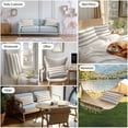 thumbnail image 5 of Outdoor Waterproof Throw Pillow Covers Set of 2 Classical Stripe Decorative Pillowcases Lumbar Outdoor Pillows Cushion Case 20x12 Inch Khaki Patio Pillows for Couch Sofa Bed Garden, 5 of 7