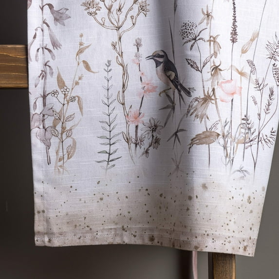 Maison d' Hermine Meadow Florals 100% Cotton 1 Piece Kitchen Apron with an Adjustable Neck & Hidden Centre Pocket with Long Ties for Women Men Chef Spring/Summer (27.50"x31.50")