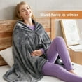 thumbnail image 4 of Luxury Microplush Fleece Blanket, Soft Lightweight Blanket, Perfect for Year-Round Comfort, Easy Care Machine Washable, Grey, 150 x 85 Cm, 4 of 5