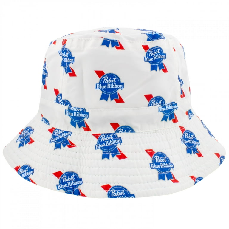 帽子 [PORKCHOP PABST BlueRibbon BUCKET HAT L] Official Pabst Blue Ribbon Beer Logo Reversible Cotton