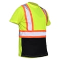 thumbnail image 6 of North 15 High-Visibility 4" Contrast Reflective Safety Short Sleeve Blk-Yell T-Shirt with Moisture Wicking Mesh-6895-2XL, 6 of 7