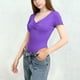 thumbnail image 5 of Camiseta deportiva informal de manga corta con cuello en V de color liso para niños, top de poliéster para niños, 5 of 5