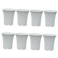 thumbnail image 4 of OATIPHO 10Pcs White Flowerpot Plastic Lightweight Small Pot for Balcony Or Furniture, 4 of 8