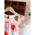 thumbnail image 6 of Amidoa Girls Summer Dresses Short Sleeve A-Line Flowy T-Shirts Casual Floral Print Midi Cotton Sundress,Blue Size 10, 6 of 7