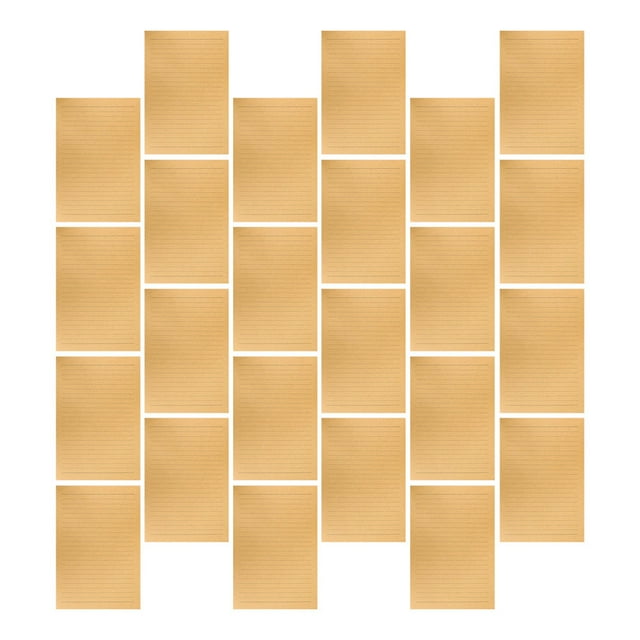 OULII Vintage Lined Kraft Writing Paper Light Brown Retro Stationery for Office Letters and Personal Notes