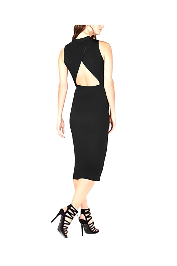 | Open-Back Sweater Dress | Black | Size XS