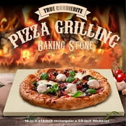 Cook N Home Classic 14 x 16 Inch Pizza Stone with Scraper, Heavy Duty Cordierite Baking Stone for Oven and Grill, Thermal Shock Resistant, Ideal for Baking Crisp Crust Pizza