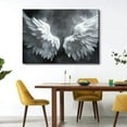 thumbnail image 2 of Shadudu  Large Black and White Canvas Wall Art, Angel Wings Wall Art Decorative Painting Modern Abstract Canvas Painting  Print Living Room Bedroom Home Decor 36x24in, 2 of 7