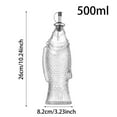 thumbnail image 3 of Shaped Glass Bottles, 500ml, Transparent, Multi-Purpose, for Soy Sauce,Oil,Vinegar, Kitchen Decor, Leakproof, 3 of 7