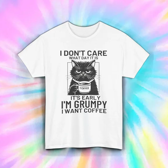 Hot Trending Grumpy Cat Coffee Shirt Funny Morn Mood Animal LOverer Design Preview Only