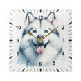 thumbnail image 5 of Alaskan Malamute Dog Wall Clock Battery Operated Silent Non-Ticking Bedroom Office Kitchen Home School Decor 7.8"(Black), 5 of 10