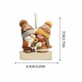 thumbnail image 3 of YiJuHui 3pcs Growing Old Together Christmas Couple Ornament - Acrylic Decoration for Husband Wife, Festive Tree Hanging Gift for Holiday Season, 3 of 6