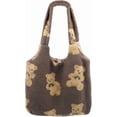 thumbnail image 1 of Bolsos lindos Freie Liebe para mujer, bolso de mano estético para niñas, bolso de hombro de peluche con osito de peluche, bolsos hobo, 1 of 5
