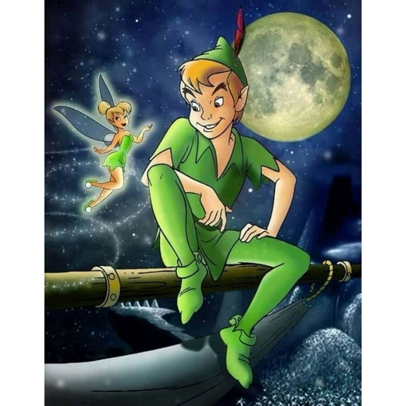 Tinker Bell Diamond Painting Kits for Adults,  DIY 5D Round Full Drill Art Perfect for Relaxation Wall Decor crafts,  holiday Home Wall Art Decoration 11.81x15.75inch