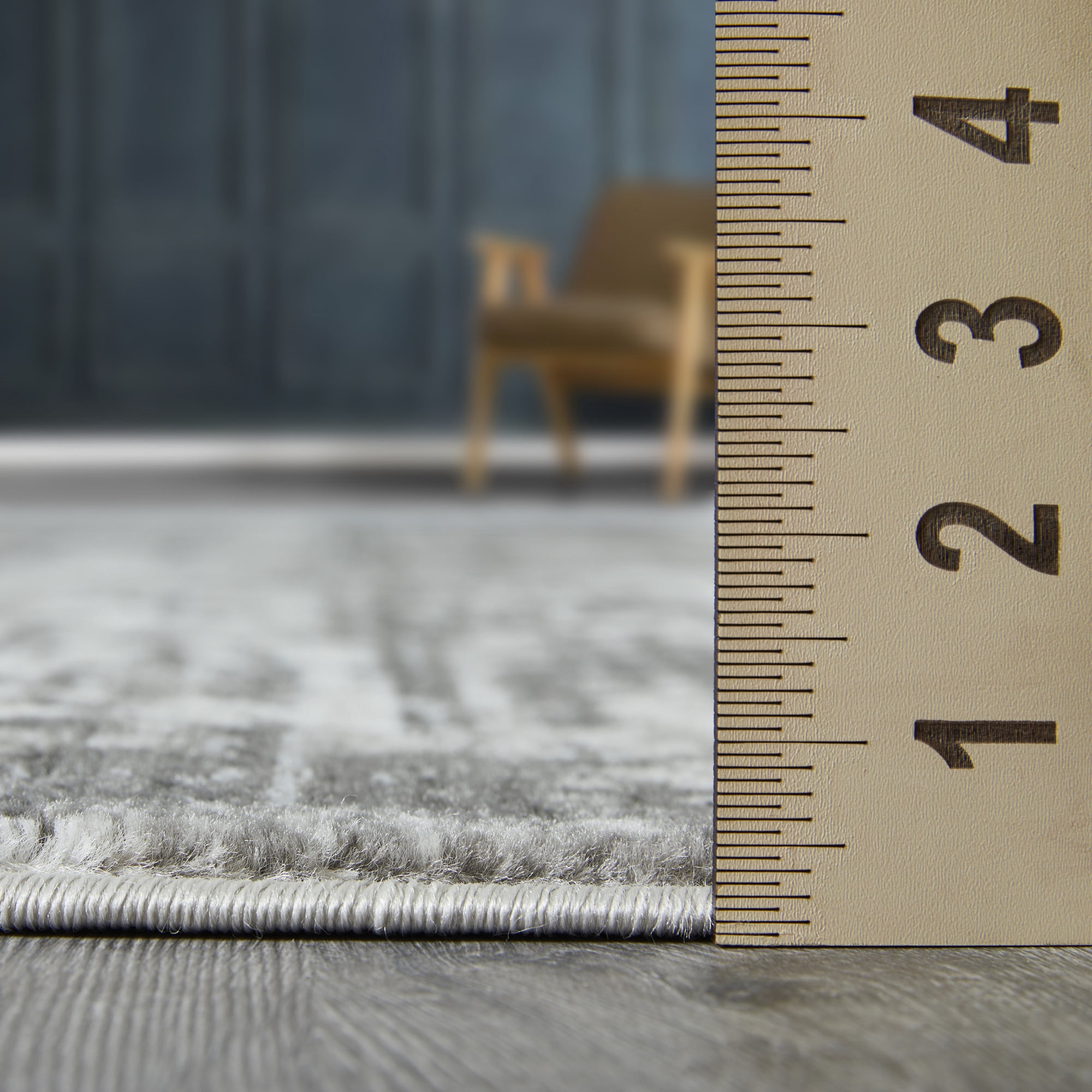 Loomaknoti Rhane Afrey 2' x 7' Gray Abstract Indoor polypropylene Runner Rug
