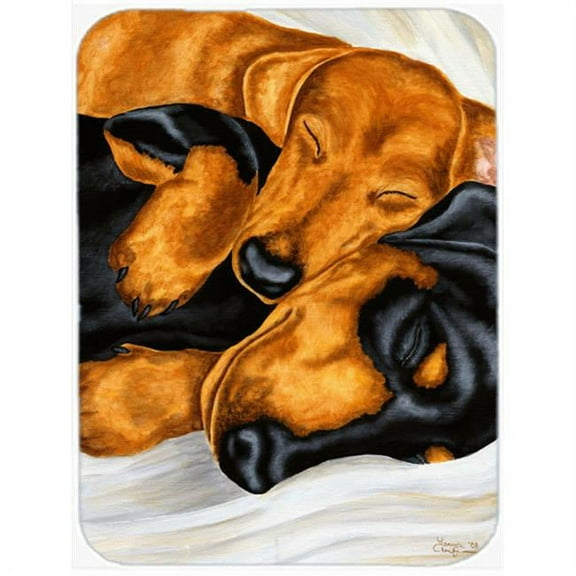 Dachshund Snuggles Mouse Pad, Hot Pad or Trivet