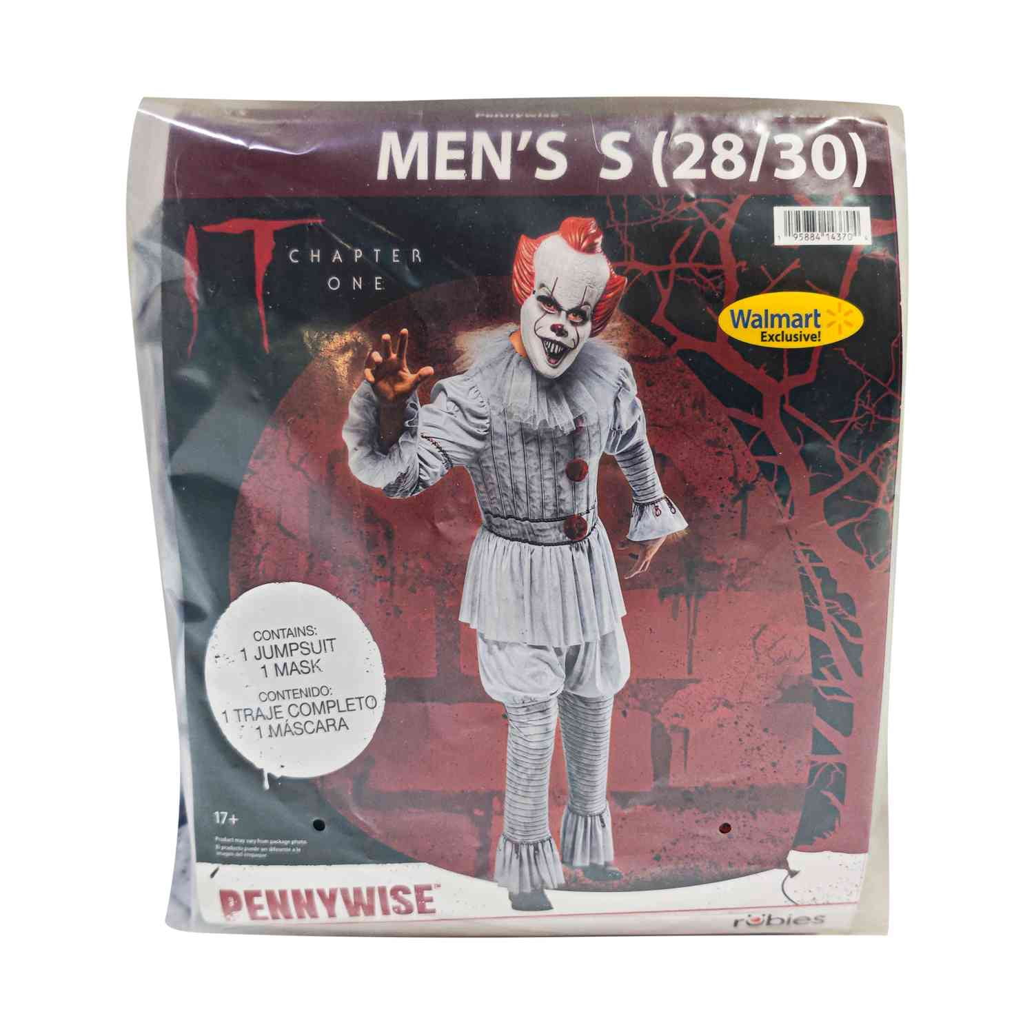 Pennywise It Halloween Costume for Adults, Men's Size M (32/34), by Rubies
