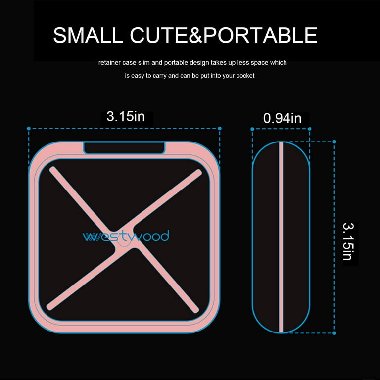 Dental Ortho Appliance Case Mini Retainer Box, 5/8H, Pocket Size