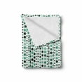 thumbnail image 2 of Modern Soft Flannel Fleece Throw Blanket, Retro 60s 70s Vintage Geometrical Circles Dots Points Ombre Image, Cozy Plush for Indoor and Outdoor Use, 70" x 90", Hunter Green Turquoise, by Ambesonne, 2 of 6