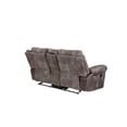 thumbnail image 5 of Steve Silver Nashville Faux Suede Glider Reclining Loveseat with Console, Gray, 5 of 9