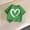 Green, variant on Everyday Casual Girls T-Shirt 2-11 Years Heart Print Short Sleeve Crew Neck Summer Fashion Top Red 7 Years