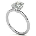 thumbnail image 5 of Solitaire Brilliance 2CT Oval Cut Lab Grown Diamond Engagement Solitaire Ring 14K White Gold, Ring Size 8, 5 of 5