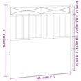 thumbnail image 2 of vidaXL Metal Headboard Bed Header with Back Support for Bedroom Furniture, 2 of 4