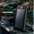 thumbnail image 2 of ToughTested Dual 10,000mAh Solar Power Bank with USB-C PD 18W & USB-A, 18-LED Flashlight, IP44 Weatherproof Rugged Portable Charger with 5-Year Warranty for Camping & Emergency Use, 2 of 6