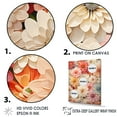 thumbnail image 3 of Designart "Beige Pink Zinnias Collage" Zinnias Wall Art Living Room, 3 of 7