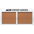 thumbnail image 1 of Aarco Products DCC3672RHW 2-Door Enclosed Aluminum Bulletin Board with Header - White, 1 of 1
