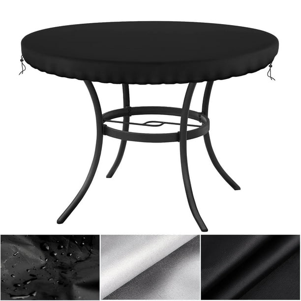 Garden Table Cover Round Waterproof,Patio Table Top Cover,Outdoor Garden Furniture Covers,Heavy
