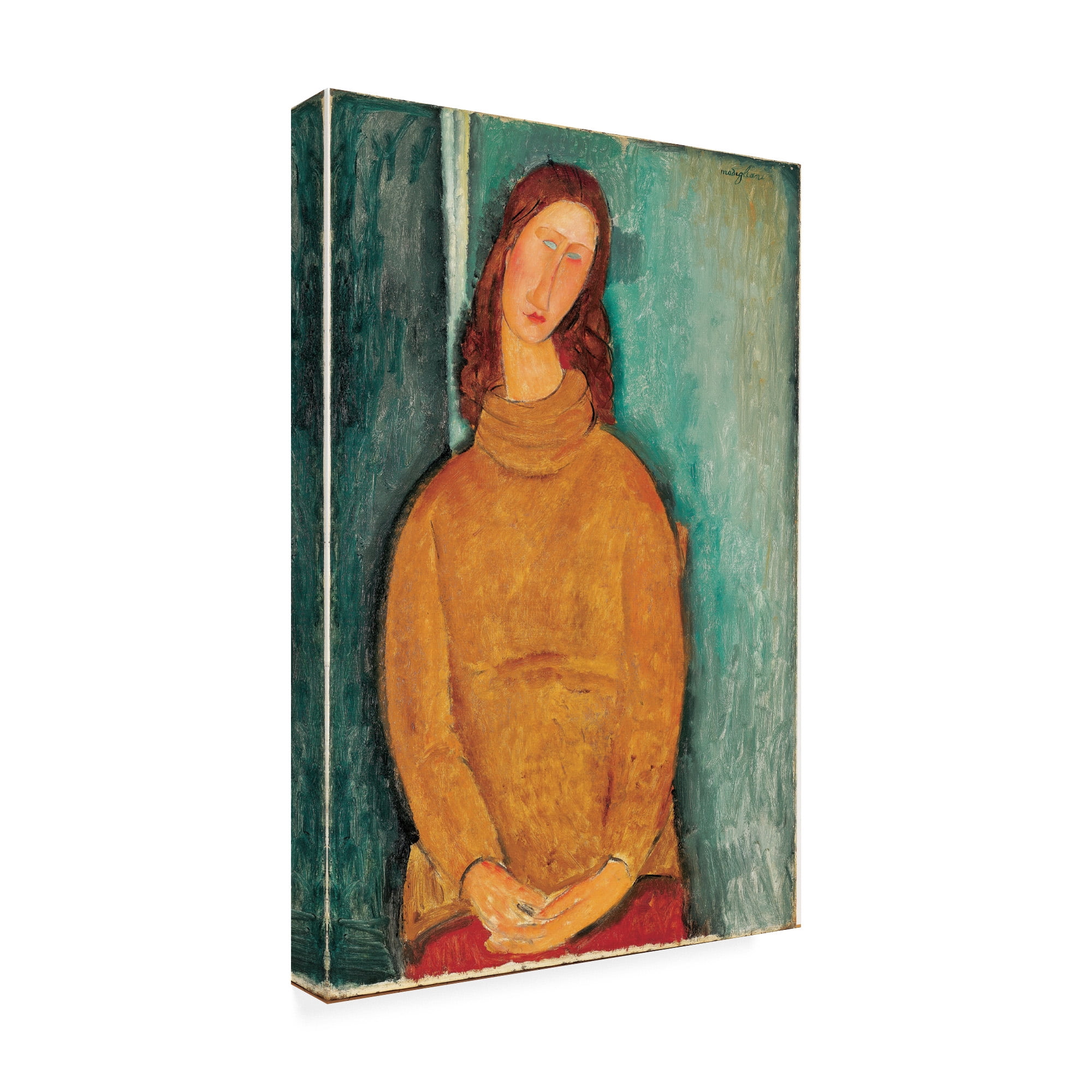 Modigliani 'Portrait of Jeanne Hebuterne' Canvas Art