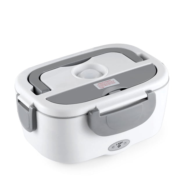 Jinsinto The Insulated Lunch Box Can Be Plugged Into The Electric Cooking Multifunctional Heating Lunch Box Stainless Steel Waterless Electronic Heating Electric Lunch Box (US Plug)