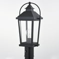 thumbnail image 2 of Vaxcel Lexington 1 Light Dusk to Dawn Black Outdoor Post Lamp Clear Glass, 2 of 5