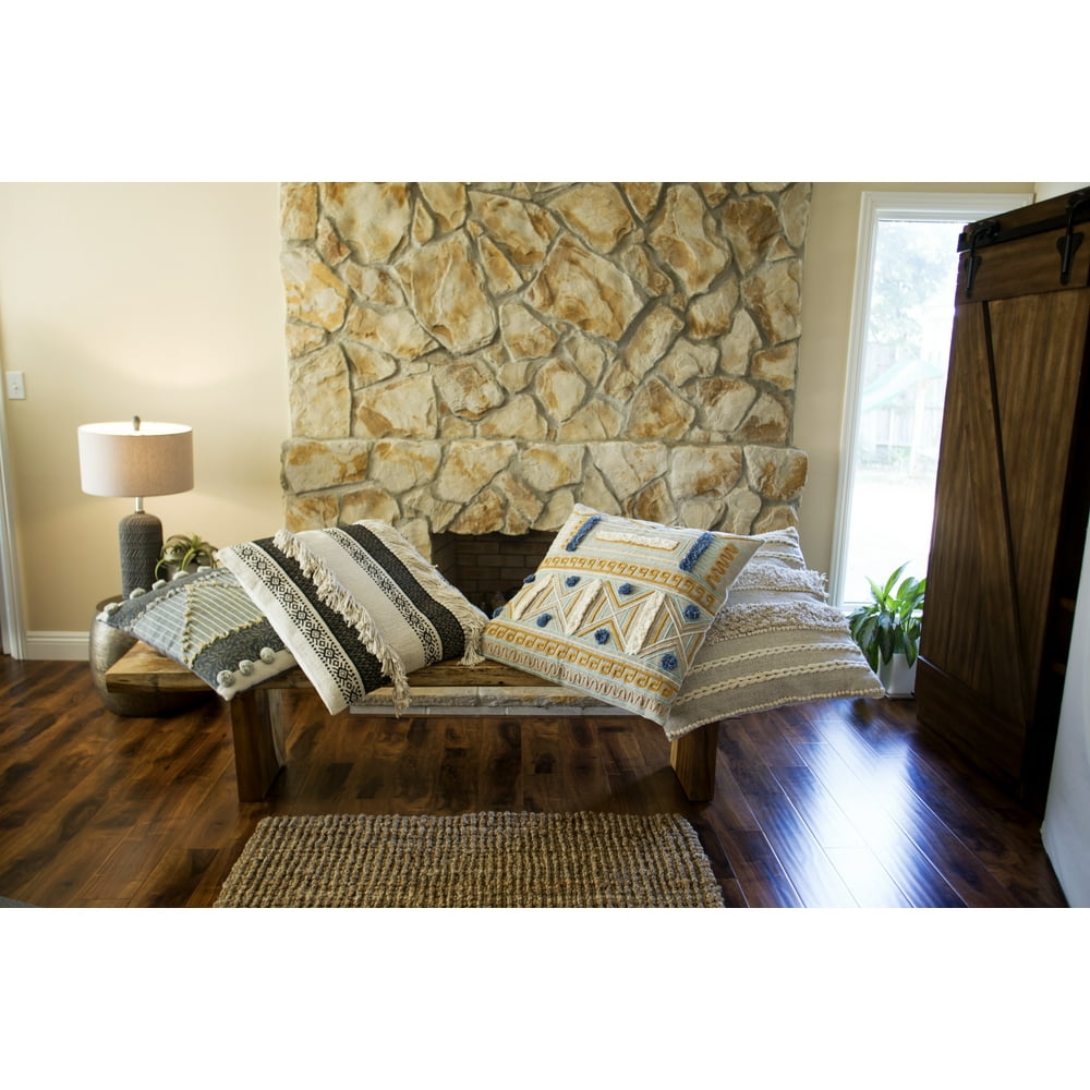 DecMode Decmode Extra Large Square Gray and Gold MultiPatterned