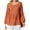 Orange, variant on Womens Long Sleeve Round-neck Basic Shirts Casual Solid Plus Size Price Reduction Alert 50% Off!