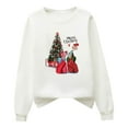 thumbnail image 4 of OKBOP Petite Tops for Women,Christmas Fashion Casual Long Sleeve Printed Ladies Sweatshirts Womens Button Down Blouse Graphic Sweatshirts for Women, 4 of 5
