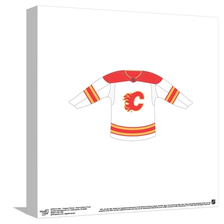 Gallery Pops NHL – Calgary Flames – Road Uniform Front Canvas Wall Art Unframed Version 12 x 12
