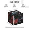 thumbnail image 2 of Honeii 's Rose Full Moon Black Wolf for Leather Square Tissue Box Cover Holder: A Stylish Organizer for Tabletops, Bathrooms, Cars & Offices, 2 of 5