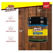 Wood Defender Semi-Transparent Fence Stain BLACK 5-gallon