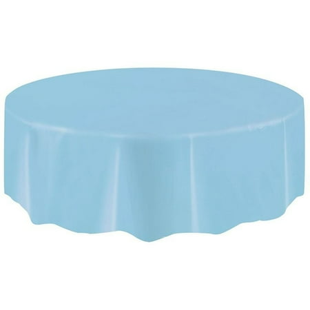 

Ayyufe PEVA Disposable Waterproof Solid Color Party Round Tablecloth Table Covers