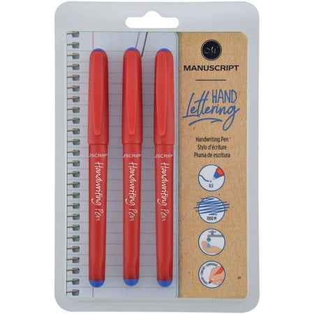 Manuscript Pen T01103BE Handwriting Pens - Blue Ink, Pack of (Best Way To Hold A Pen For Good Handwriting)