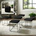 thumbnail image 2 of Maison Ottomans Black Leather PU  Cube Castered Legs, 2 of 7