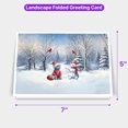 thumbnail image 5 of Hello Winter British Shorthair Football Snowman Welcome Snowy Morning 7x5in Folded Greeting Card Cat Lover Kitten Owner Gifts Single Note Card with Envelope - 01012, 5 of 5