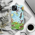 thumbnail image 6 of Curious Monkey Nature Adventure Phone Case, Playful Balloon Campfire Globe Jungle Aesthetic Protective Cover for iPhone 16 15 14 13 12 11 Pro Max Plus Mini, 6 of 6