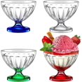 thumbnail image 1 of 4 Pcs Ice Cream Bowls 8.5 oz Colorful Clear Acrylic Dessert Bowls Dessert Cups, 1 of 5