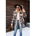 thumbnail image 6 of Zeagoo Flannel Jacket Fleece Lined Jacket Women Plaid Shacket Button Down Shirts Casual Fall Winter Outwear, 6 of 6